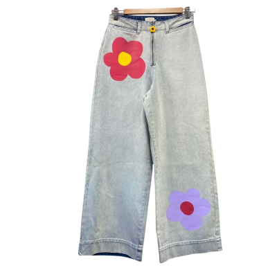 Gorman Womens  Size 8 Wide Leg Jeans Blue 