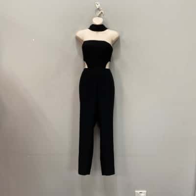 Misha Collection Womens  Size 8 Off-the-shoulder Jumpsuit Black  