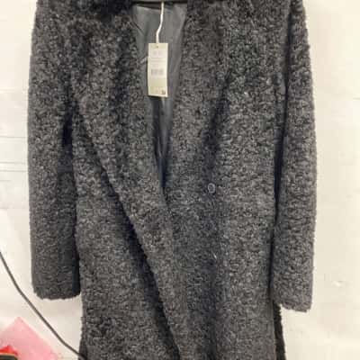 NA-KD Womens  Size 32 Winter Coat Black  