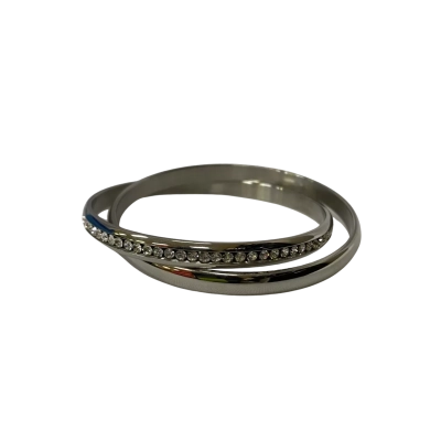 Bevilles Womens Intertwined Bangle 
