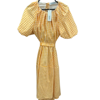 YH & CO Womens  Size 10 Orange Checkered Dress 