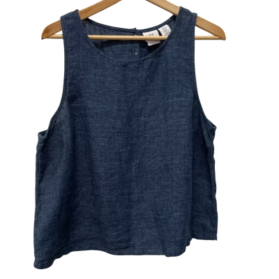  Womens  Size XL Sleeveless Top Navy Blue 