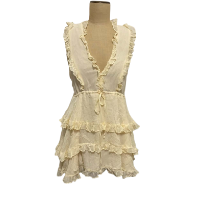 Shona Joy Womens  Size 6 Cocktail Dress / Mini Dress / Sleeveless Dress  Yellow 