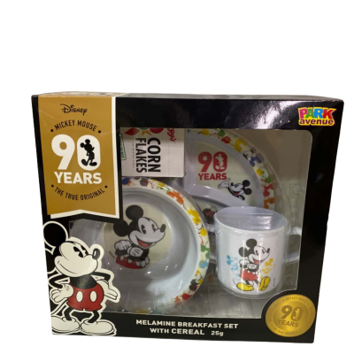 90 years Mickey Mouse Melamine Breakfast Set With Cereal