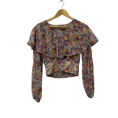 Zara Womens  Size S Long Sleeve Top Multicoloured 