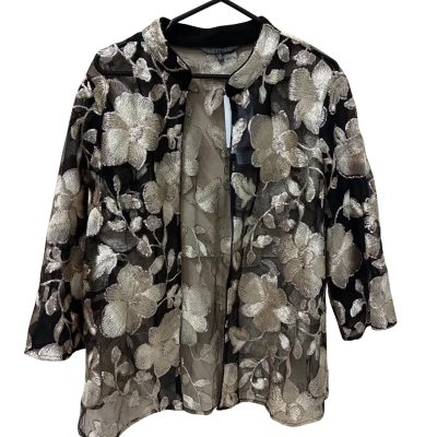 Liz Jordan Womens Black Floral size 18 Shirt