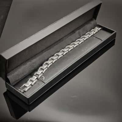 Mens New Chunky Link Bracelet 24cm Stainless Steel In Original Box