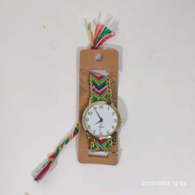  Womens Duo Bundle Friendship Style Watch As New PreOwned and As New Blue Tassel Keyring As New 