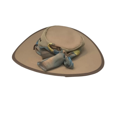  Womens Kool Aussie Size L Hat Beige / Blue / Yellow 