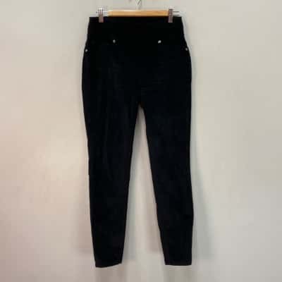 Diane Gillman DG2 Womens  Size S Stretcy Skinny Leg Velvet Pants Black  