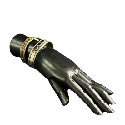  Womens Boho Bangle collection (2) Brass/Black  / Silver-tone