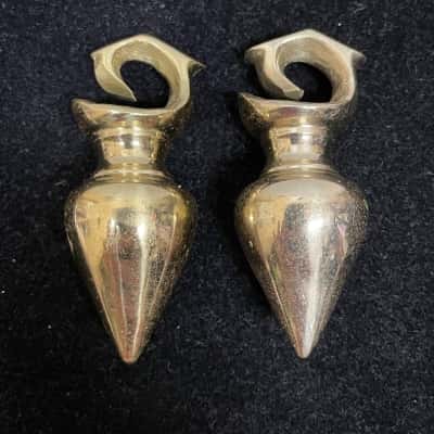  Pair of Brass Ear Weights, In The Style of Borneo Dayak Tribe
