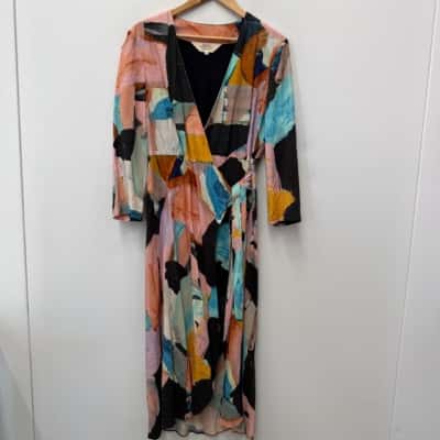 Gorman x Spencer Shakespeare Multicoloured Wrap Dress - Size 12