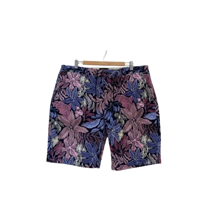 Scotch & Soda Mens  Size 36 Chino Shorts Blue / Pink / Nocturnal Floral 