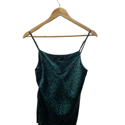 Sportsgirl Womens  Size 10 Green Animal Print Top