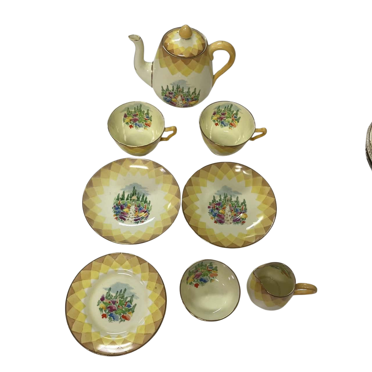 Pu Strathpine Tea Set Crown Staffordshire Made in England Tea set for 2 - Vintage and RARE(s ...