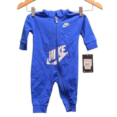 Nike Kids Blue Hooded Coverall - 6m Brand New