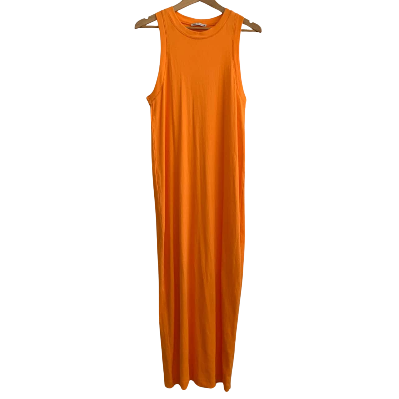 strapless open back dress Wish Come True Orange Floral Midi Dress main image 1