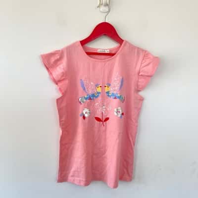 Ollies Place Kids Pink Could Shoulder Top Size 12 
