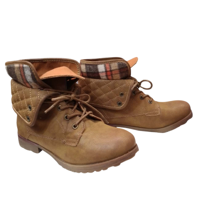 Rock & Candy Women's Size 7 Khaki Brown Ankle Boots