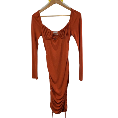  Alice Elle Size 10 Long Sleeve Dress Burnt Orange 
