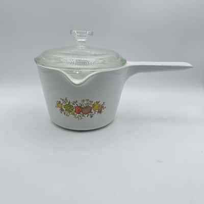 Vintage "Spice Of Life" Double Lipped Corning Ware Saucepan With Lid 1LT
