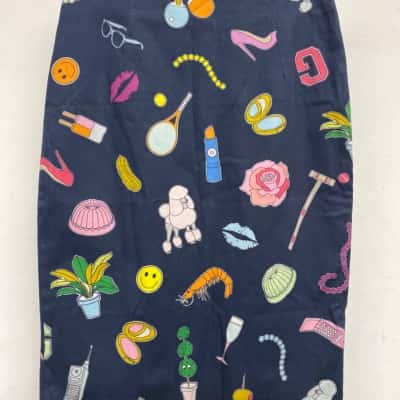 Gorman Womens  Size 10 Pencil Skirt Blue / Multicoloured 