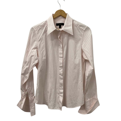 Country Road Womens  Size M Long Sleeve Shirt Striped/Pink/ White 