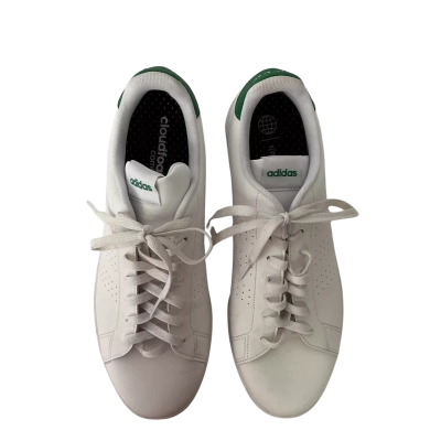 Adidas Advantage Causla Womens Shoes Size 10.5 Sneakers White and Green 