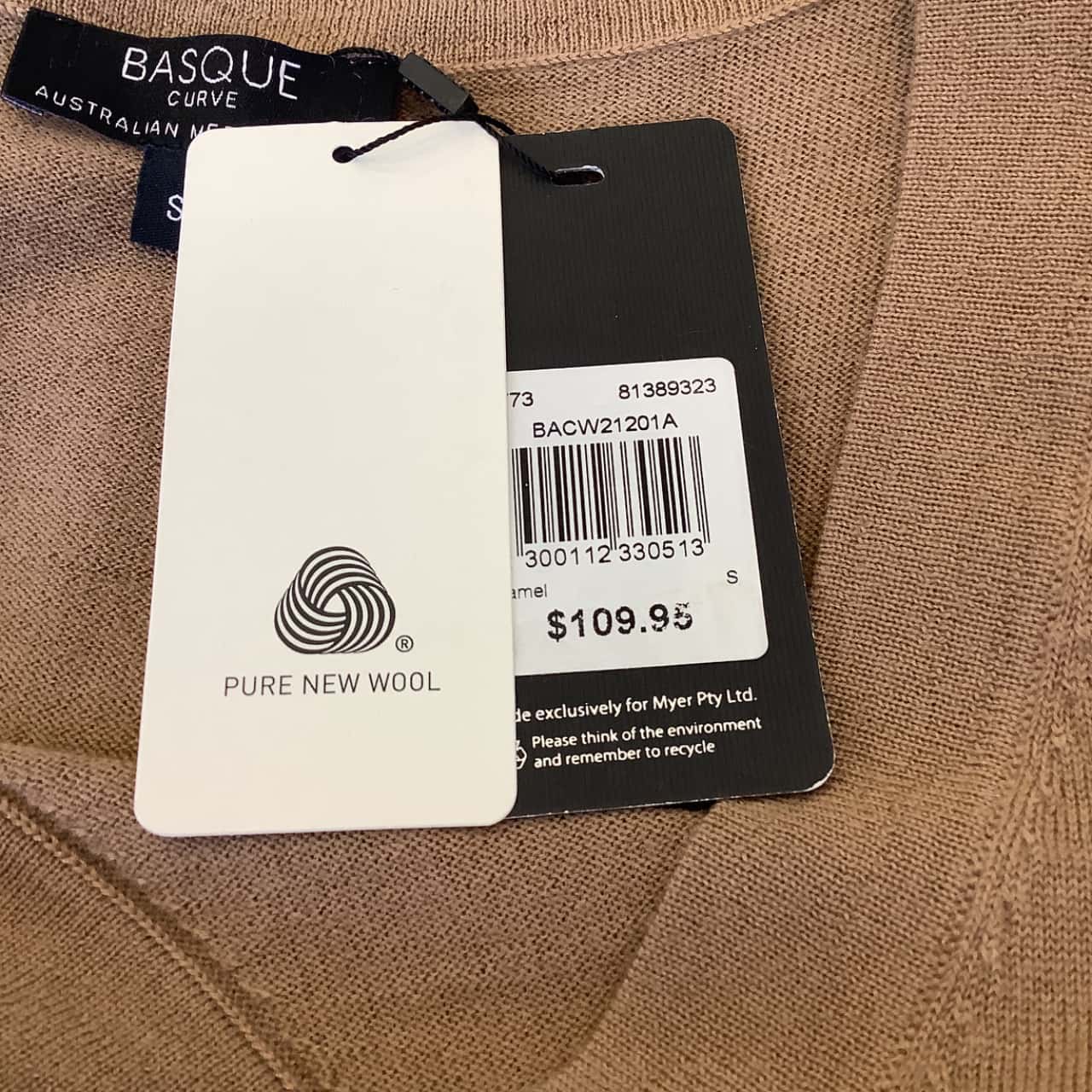 Basque Brand Brand New Basque Curve Womens Size S (Plus Size) Merino Wool Jumper ...