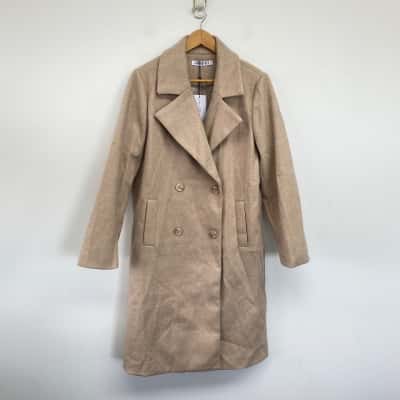 Style State Camel Trench Coat Size 14 