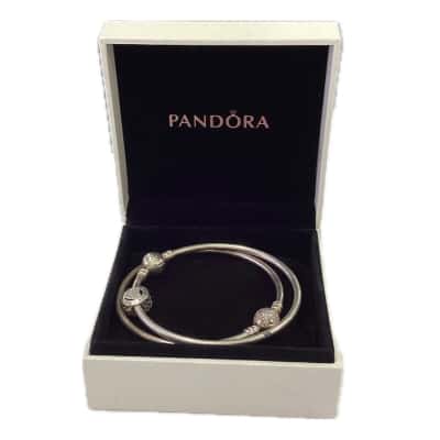Pandora Womens Bangle Silver x2