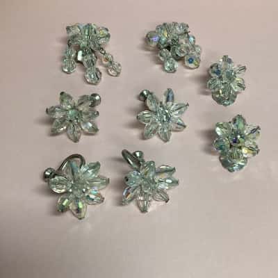 Vintage AB Clip On & Screw Back Sparkle Earrings 