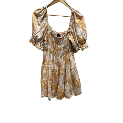Minkpink Womens Size L White & Tan Dress