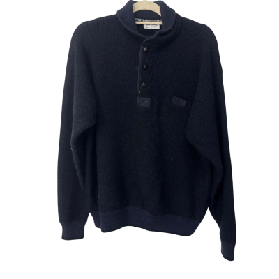 Sovrano Size L pure new wool Jumper Navy Blue see all pics