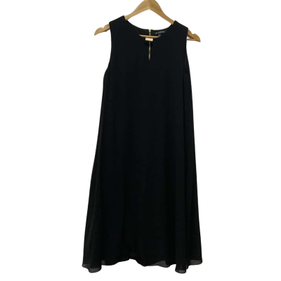 Liz Jordan Womens  Size S Cocktail Dress / Formal Dress / Midi Dress / Sleeveless Dress  Black  / Gold 