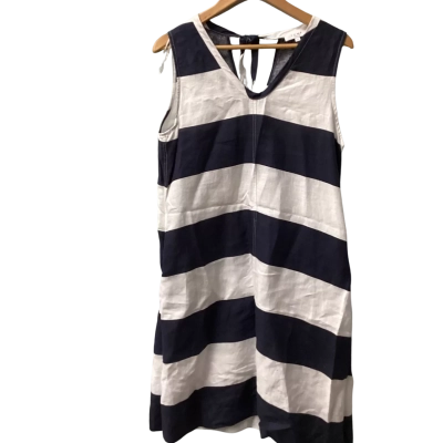 Jump Womens  Size 12 Casual Dress Navy Blue / White A