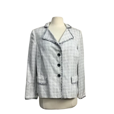 Perri Cutten Linen Blend Collared Blazer