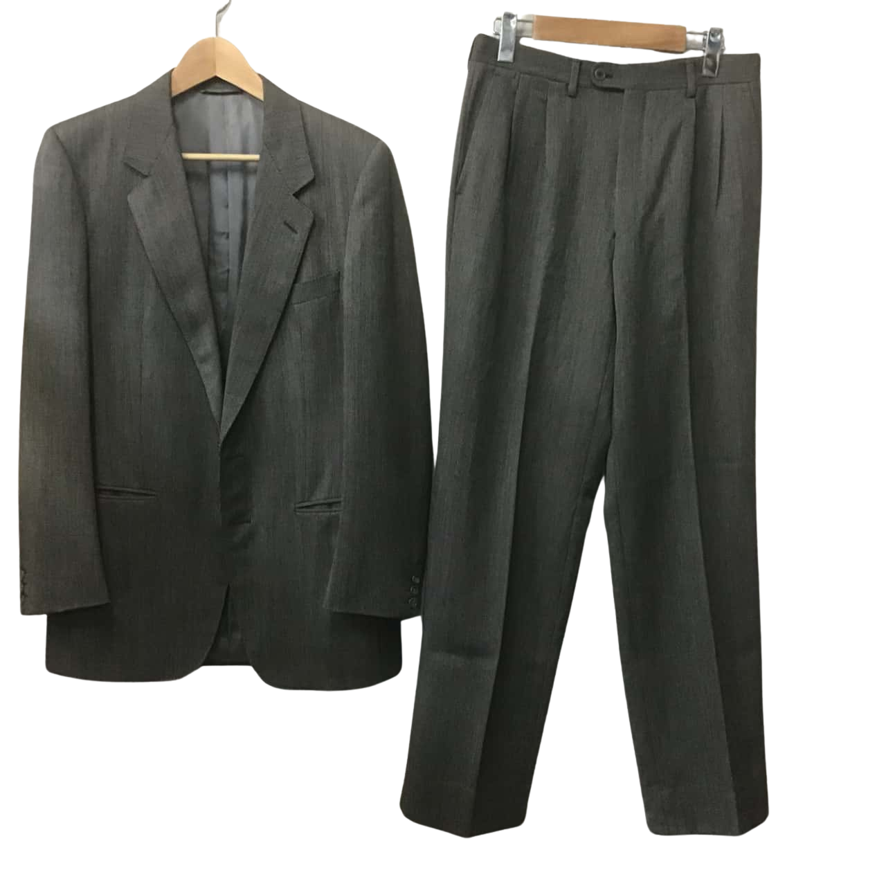 Emenegildo Zegna Twill Suit Size 38 Grey Merino Wool