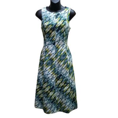 MARCS Size 8 Sleeveless Patterned Dress - Slightly A -Line