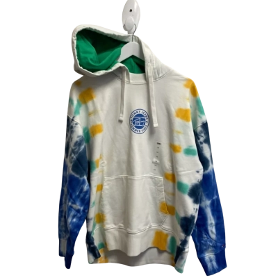 Tommy Hilfiger Mens  Size L Hoodie/ Tie Dye Bright White 
