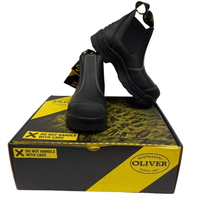 Oliver Mens Size 6.5 Work Boots Black (Women’s 7.5)