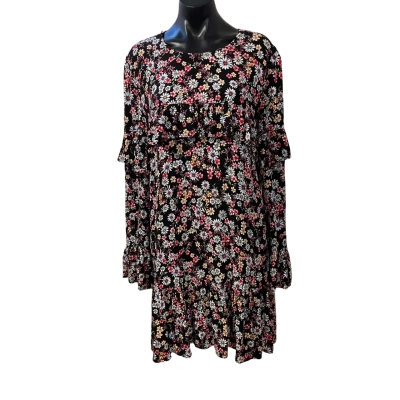 Sportsgirl Womens  Size 16 Babydoll Dress Black  / Floral 
