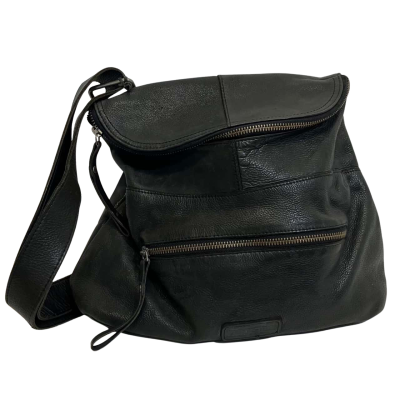 Stitch & Hide Unisex Cross Body Bag Black  