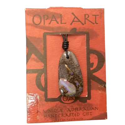  Opal Art Opal Flecks in Speckle Rock Necklace on Adjustable Cord