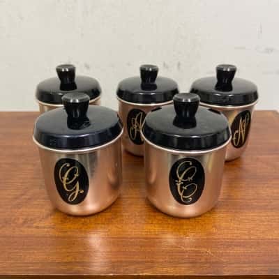 Model Maid by Jason Anodised Aluminium Spice Canisters 