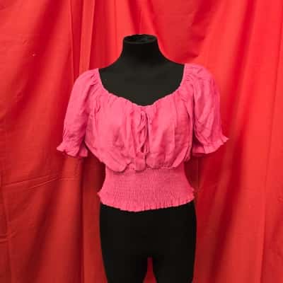  Womens  Size 18 Pink  On or Off Shoulder Top