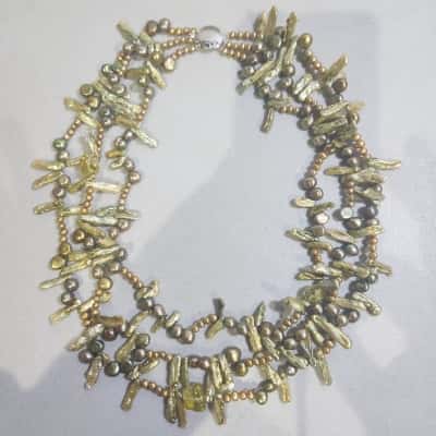 Triple Strand Pearl Necklace