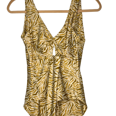Saint Helena Brand New one piece tan zebra swimsuit Size L RRP $180
