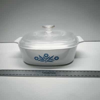 Vintage Corning Ware Blue Cornflower A-2 2L Casserole Dish Pyrex Lid Australia